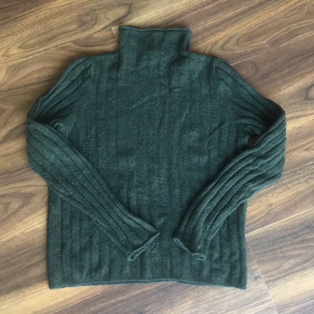 Emerald Green Madewell Turtleneck Sweater